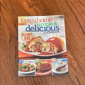 Taste Of Home Red and Blue Kitchen Cookbook